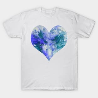 Splash Heart in Purple and Teal T-Shirt